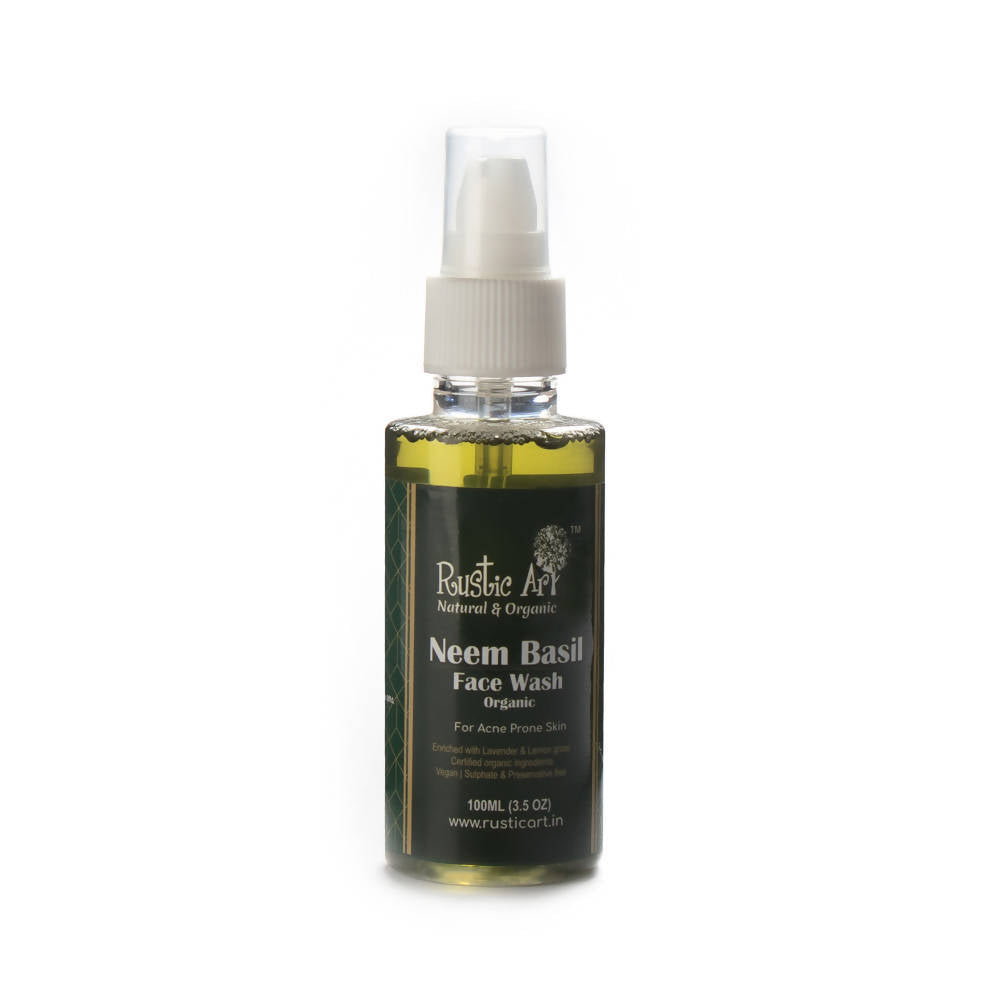 Buy Rustic Art Organic Neem Basil Face Wash Online at Best Price