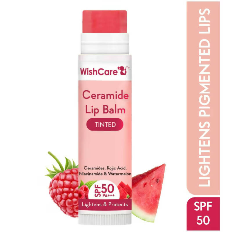 Wishcare Ceramide Lip Balm with SPF50 PA+++ - Tinted - Distacart