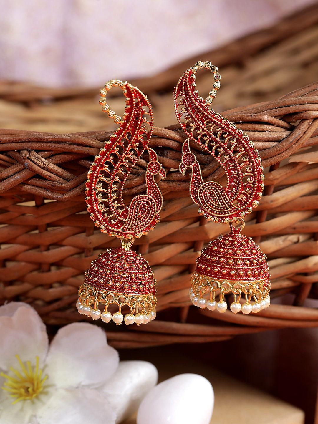 Peacock deals jhumkas online