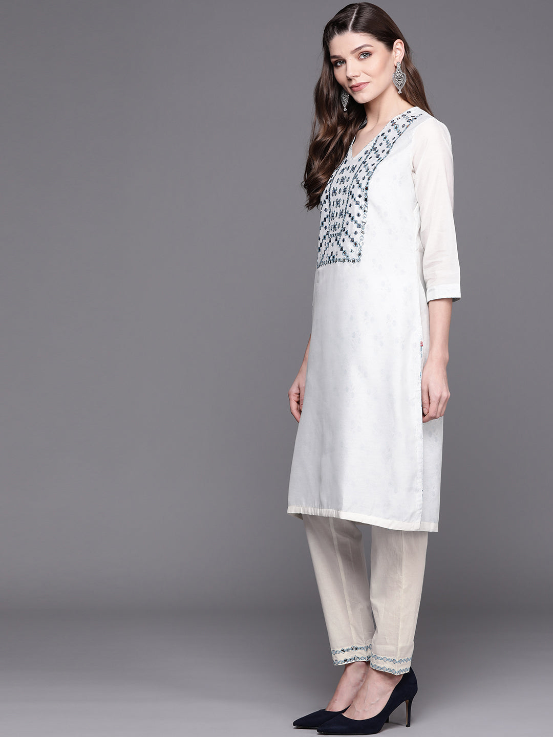 Biba | Linen Trousers | Palm Print | House of Fraser