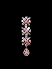Thumbnail for Saraf RS Jewellery Rose Gold-Plated American Diamond Studded Handcrafted Jewellery Set - Distacart