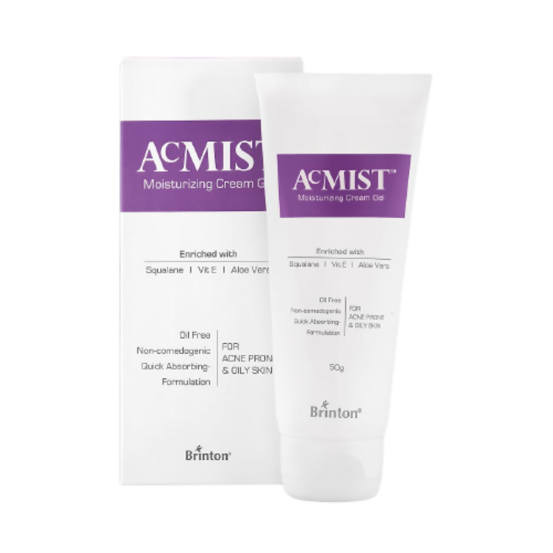 Buy Brinton AcMist Moisturizing Cream Gel With Vitamin E & Aloe Vera, For  All Skin Types Online at Best Price | Distacart