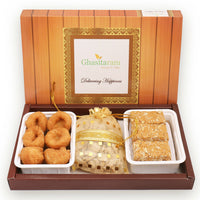 Thumbnail for Ghasitaram Sankranti /Lohri Gifts Sweets-Khajoor, Revadi And Gachak Hamper - Distacart