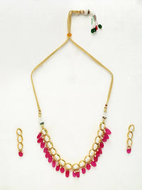 Thumbnail for Kundan Choker With Earrings - Ruby Raang - Distacart