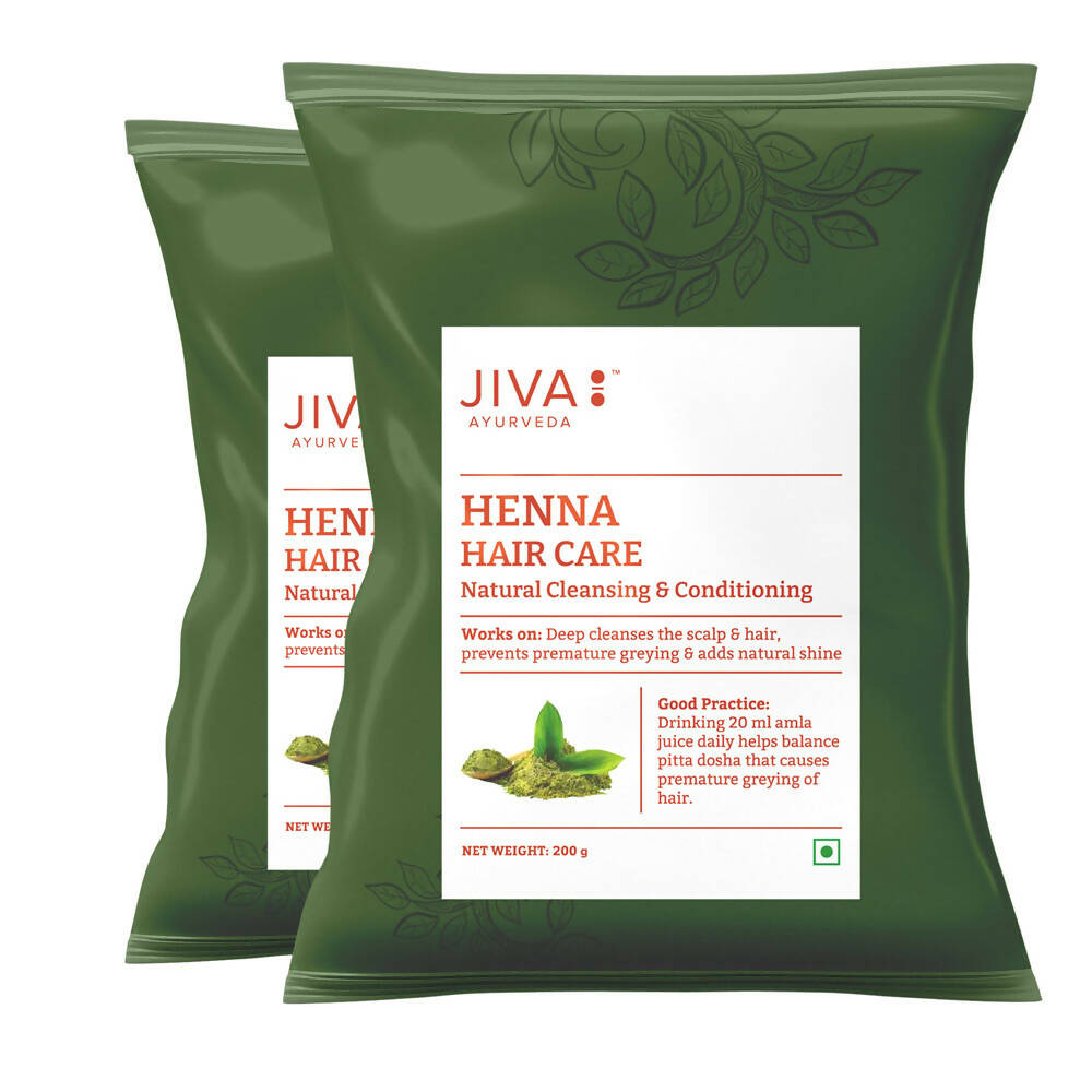 Jiva Ayurveda Henna Hair Care Powder - Distacart