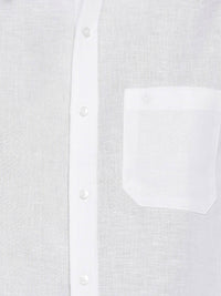 Thumbnail for Ramraj Cotton Linen Mens Full Sleeve White Shirt Plus Size - RR Linen - Distacart