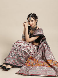 Thumbnail for Saree Mall Warli Saree with Sleek border - Distacart