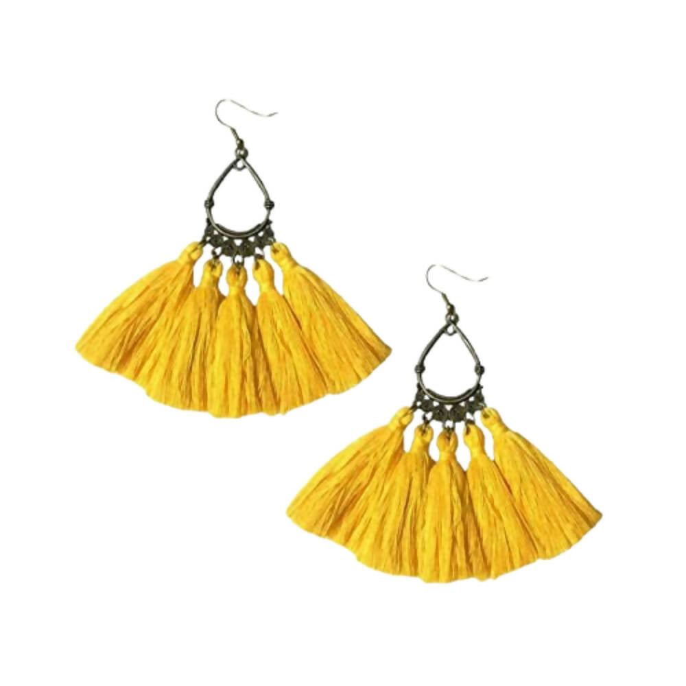 Multicolor Tassel Dangle Chand Bali Earrings, Online Store Items - Parrita  Global, Mumbai | ID: 26122242597