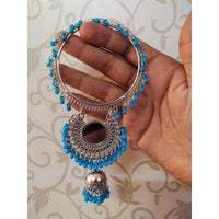 Thumbnail for Blue Pearls Jhumkas Latkan Bangles