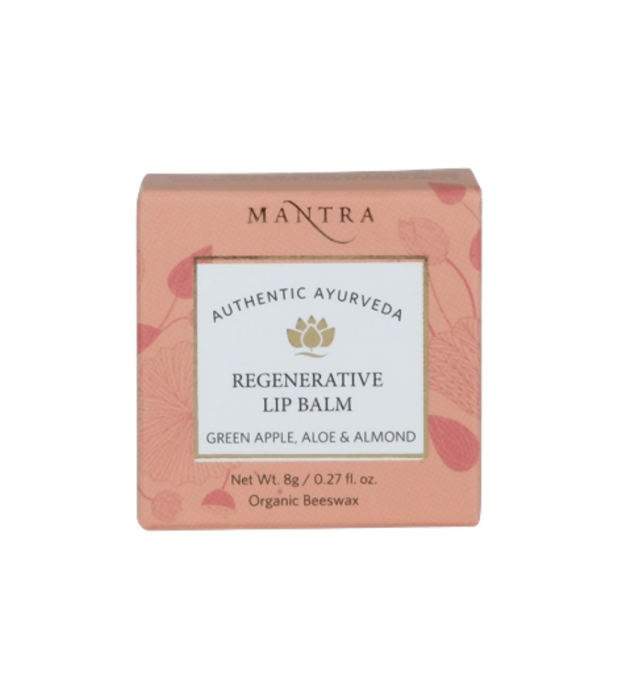 Mantra Herbal Regenerative Lip Balm Green Apple, Aloe & Almond - Distacart