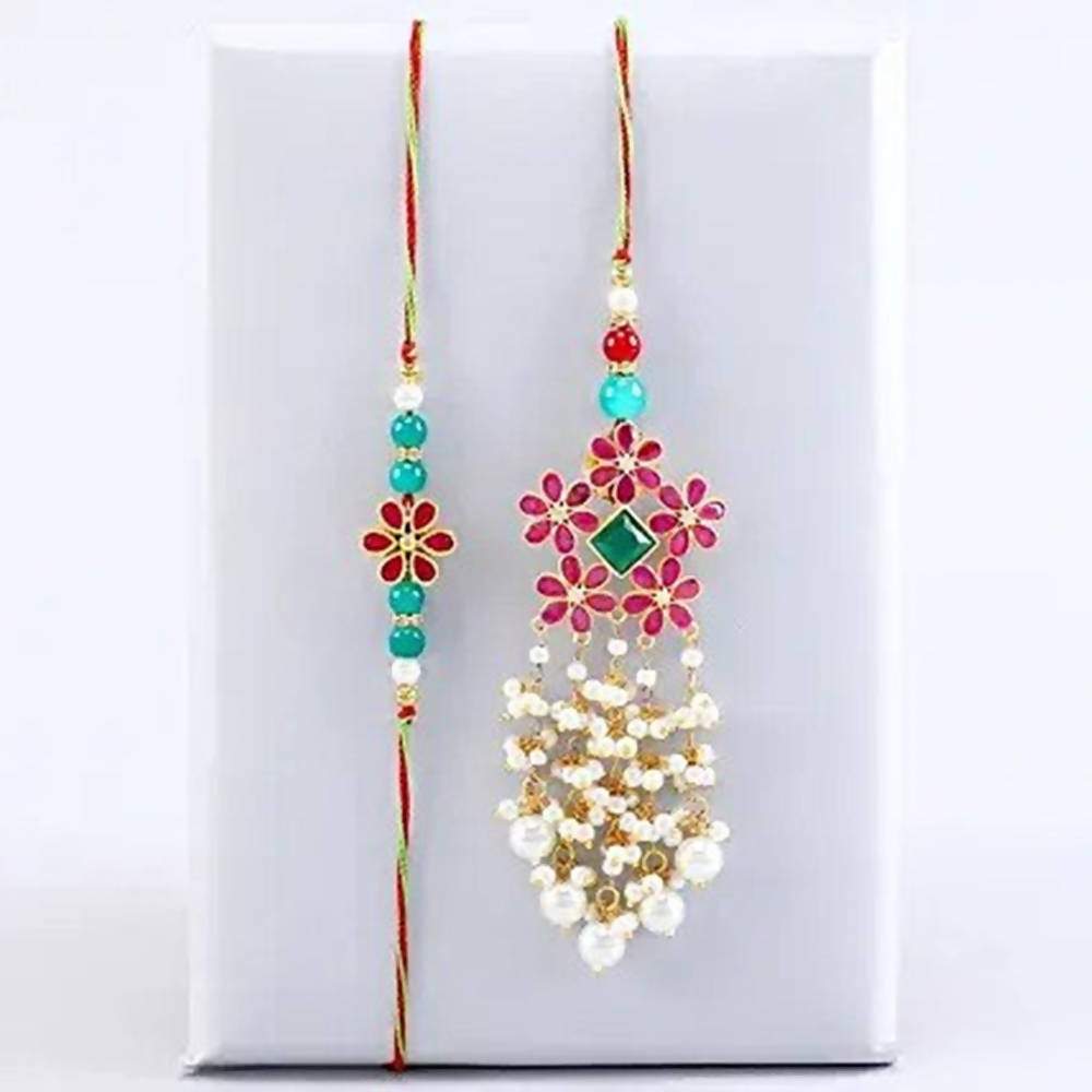 Soothing Floral Lumba Rakhi