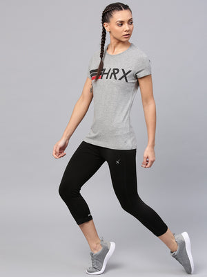 Buy HRX By Hrithik Roshan Women Grey & White Printed Running