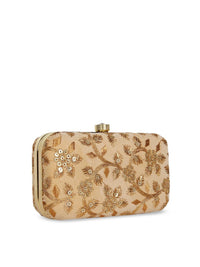 Thumbnail for Anekaant Beige Embroidered Clutch - Distacart