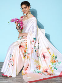 Thumbnail for Saree Mall Floral Saree with Printed Border - Distacart