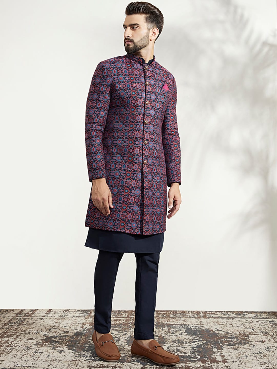 Printed sherwani on sale