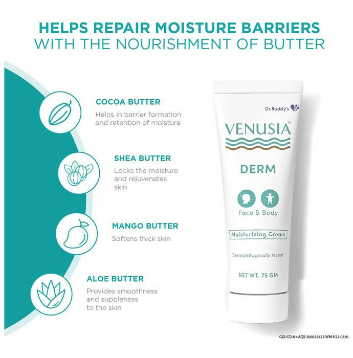 Dr. Reddy's Venusia Derm Moisturizing Cream For Face & Body - Distacart