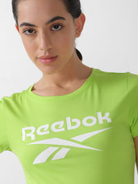 Thumbnail for Reebok Brand Logo Printed Slim-Fit T-Shirt - Distacart