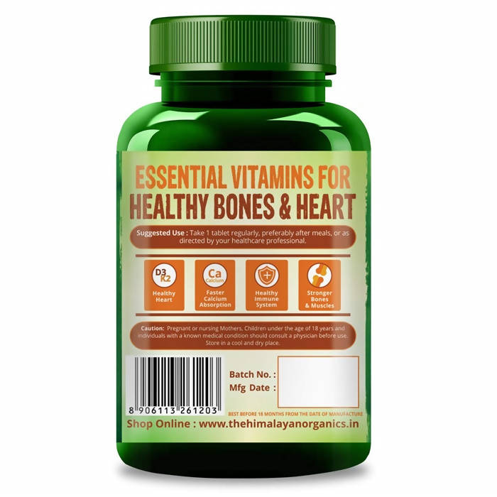 Himalayan Organics Vitamin D3 + K2 Promote Healthy Bones Nutraceutical: 