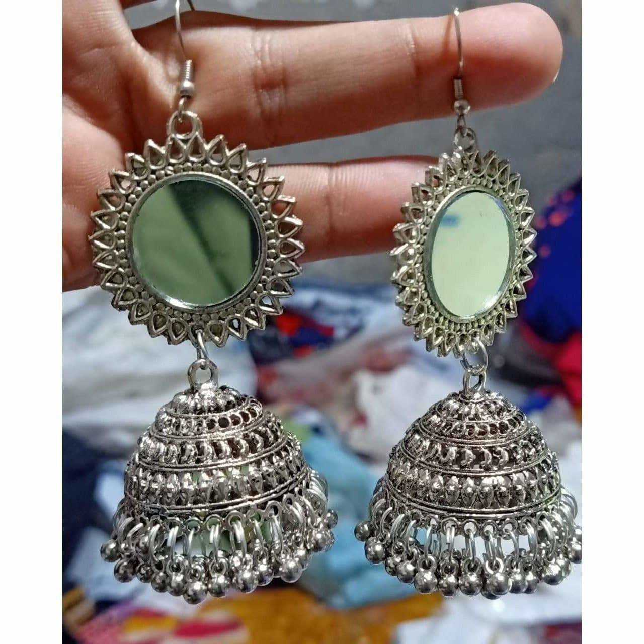 Flipkart.com - Buy Weesklaar Lightweight Traditional Ethnic Bridal Wedding  Oxidised Big Jhumka/Jhumki Earring Brass Jhumki Earring Online at Best  Prices in India