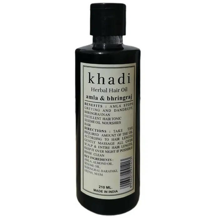 Khadi Natural Herbal Hair Oil Amla and Bhringraj - Distacart