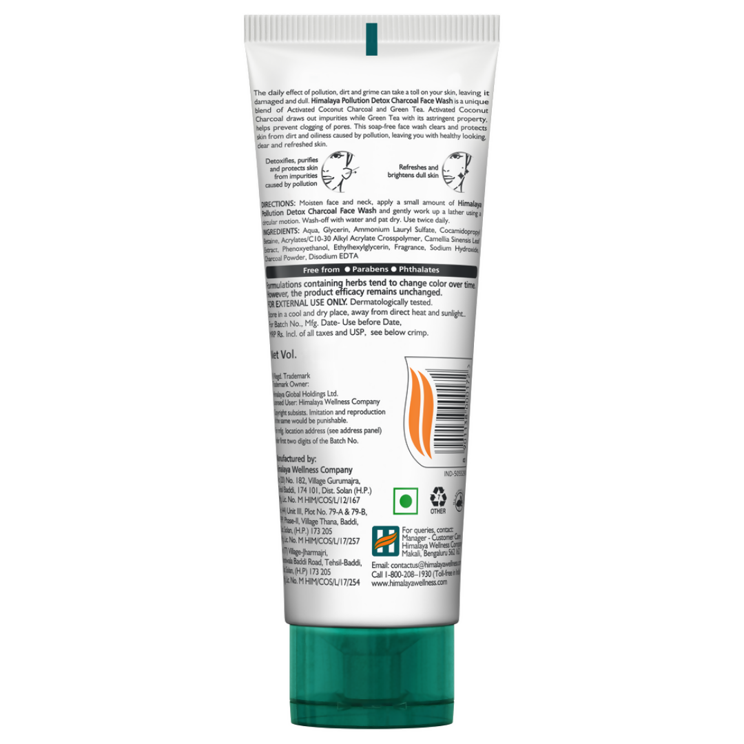 Himalaya Herbals Pollution Detox Charcoal Face Wash - Distacart