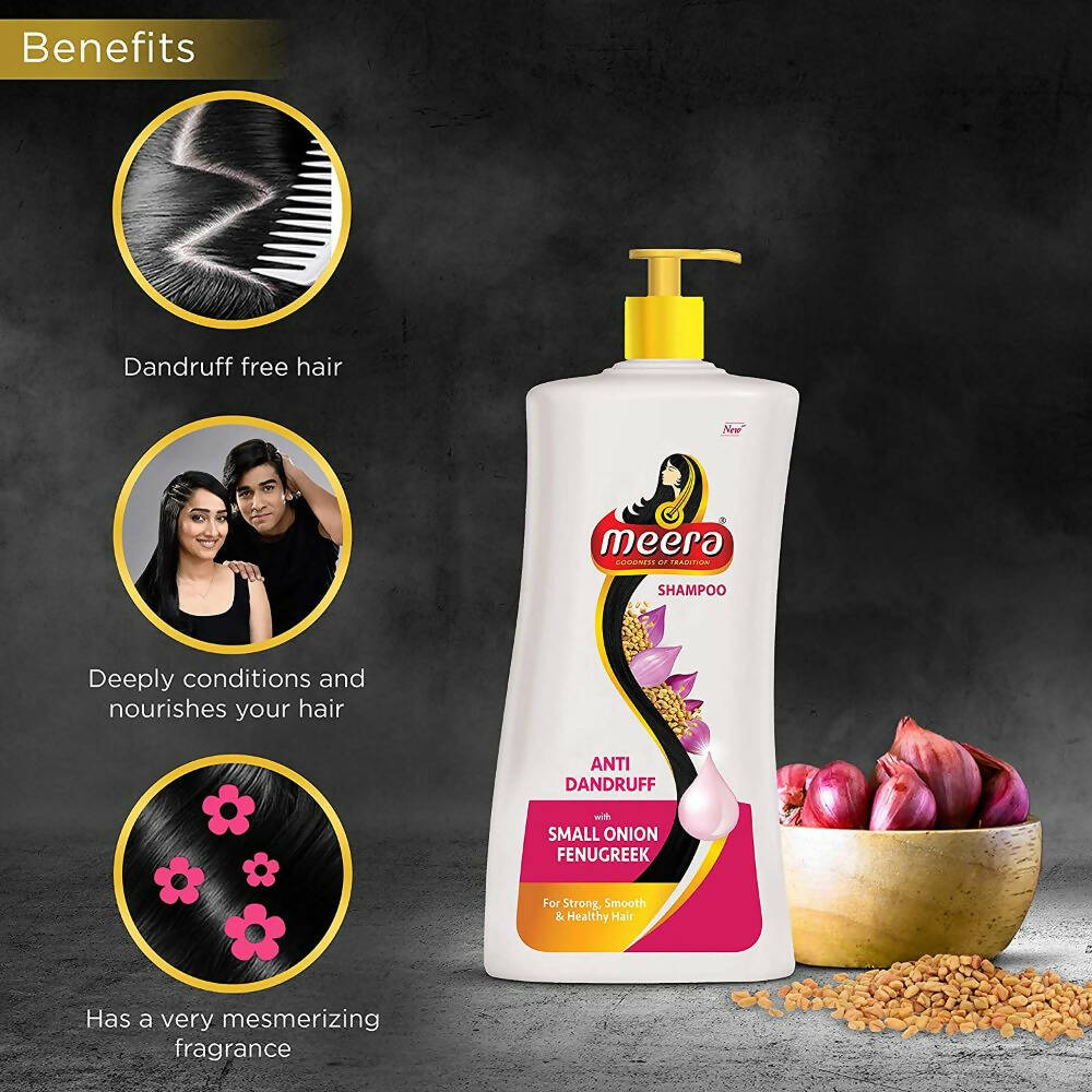 Meera Anti Dandruff Shampoo with Small Onion & Fenugreek - Distacart