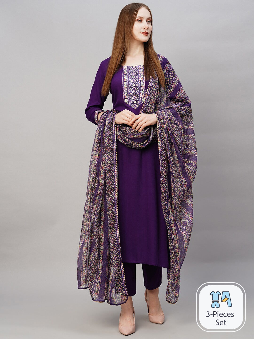 Women solid straight clearance kurta