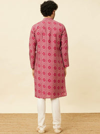 Thumbnail for Manyavar Geometric Printed Mandarin Collar Kurta & Churidar - Distacart