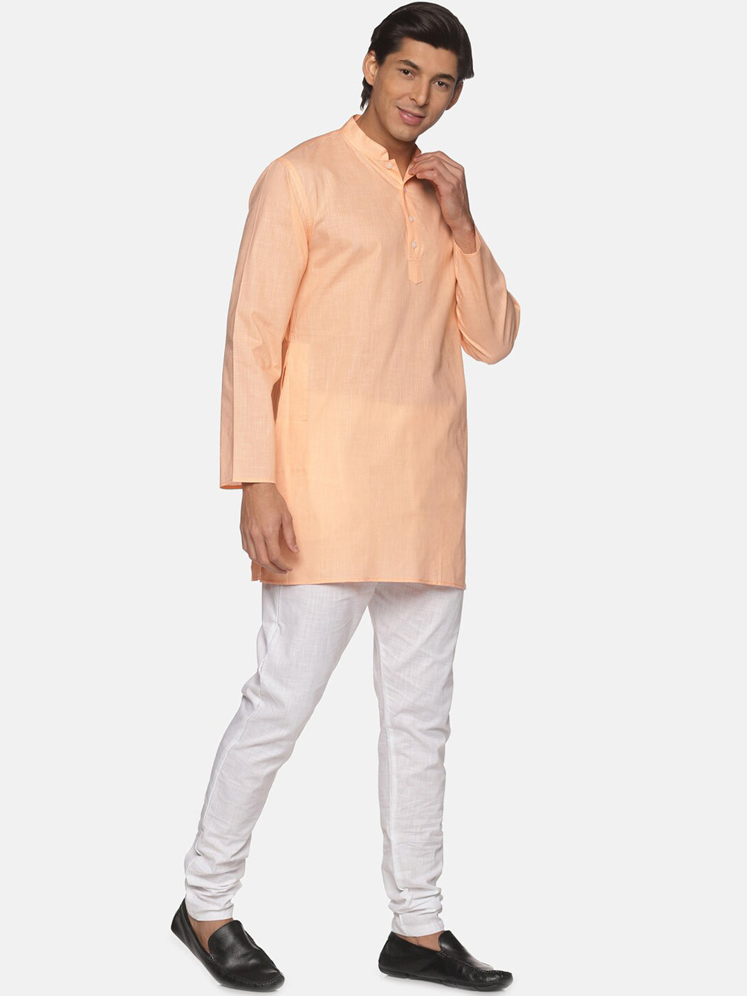 Striped A-Line Cotton Kurta With Pockets 