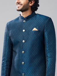 Thumbnail for KISAH Self-Design Cotton Sherwani Set - Distacart