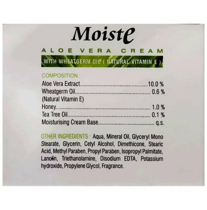 Moiste Aloe Vera Cream with Wheatgerm Oil - Distacart