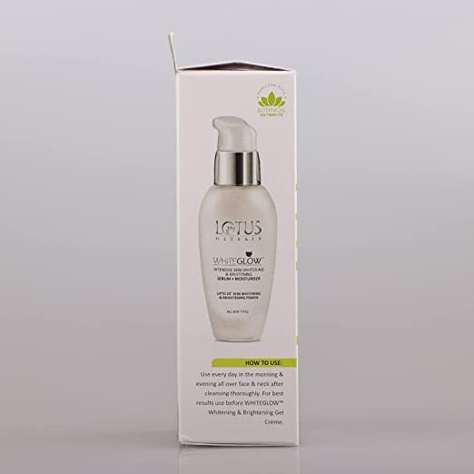 Lotus Herbals Whiteglow Intensive Skin Serum + Moisturiser - Distacart