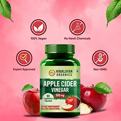 Himalayan Organics Apple Cider Vinegar 500 mg Capsules - Distacart