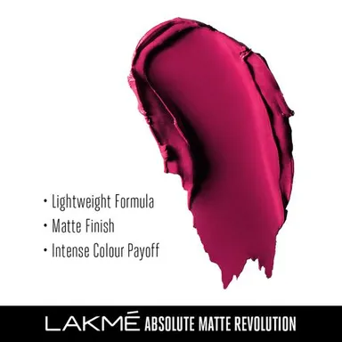 Lakme Absolute Matte Revolution Lip Color - Mauve Me - Distacart