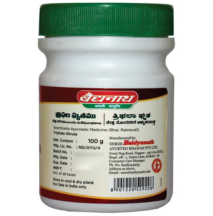 Baidyanath Kolkata Triphala Ghrit - Distacart