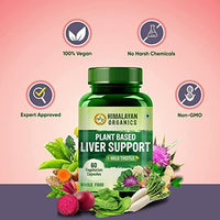 Thumbnail for Himalayan Organics Plant Based Liver Support + Milk Thistle Vegetarian Capsules - Distacart