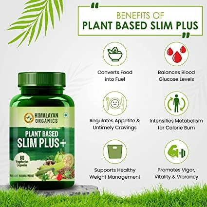 Himalayan Organics Plant Based Slim Plus + Vegetarian Capsules - Distacart