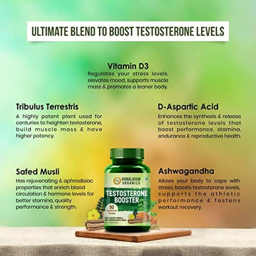 Himalayan Organics Plant Based Testosterone Booster Vegetarian Capsules - Distacart