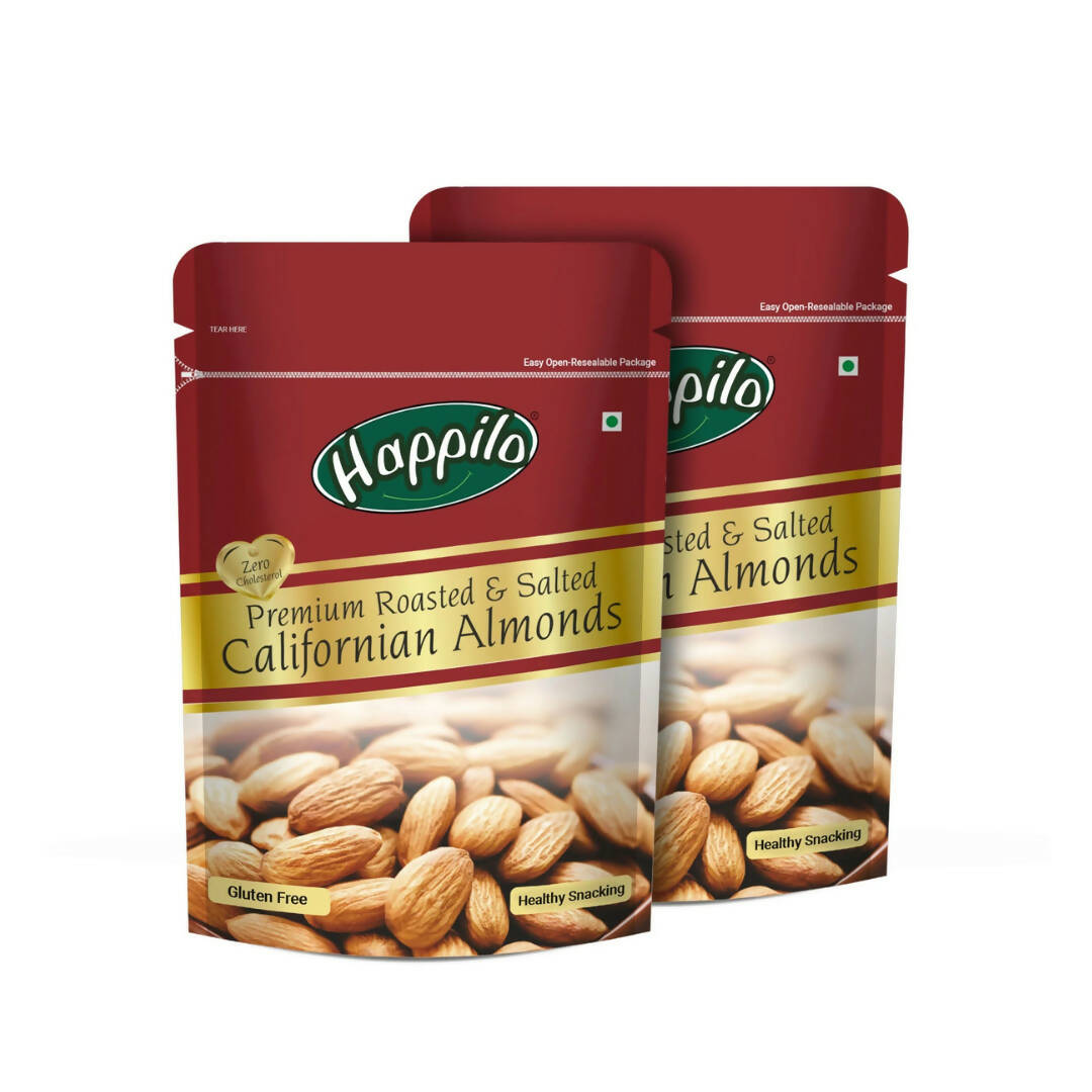 Happilo Roasted & Lightly Salted Premium Californian Almonds - Distacart