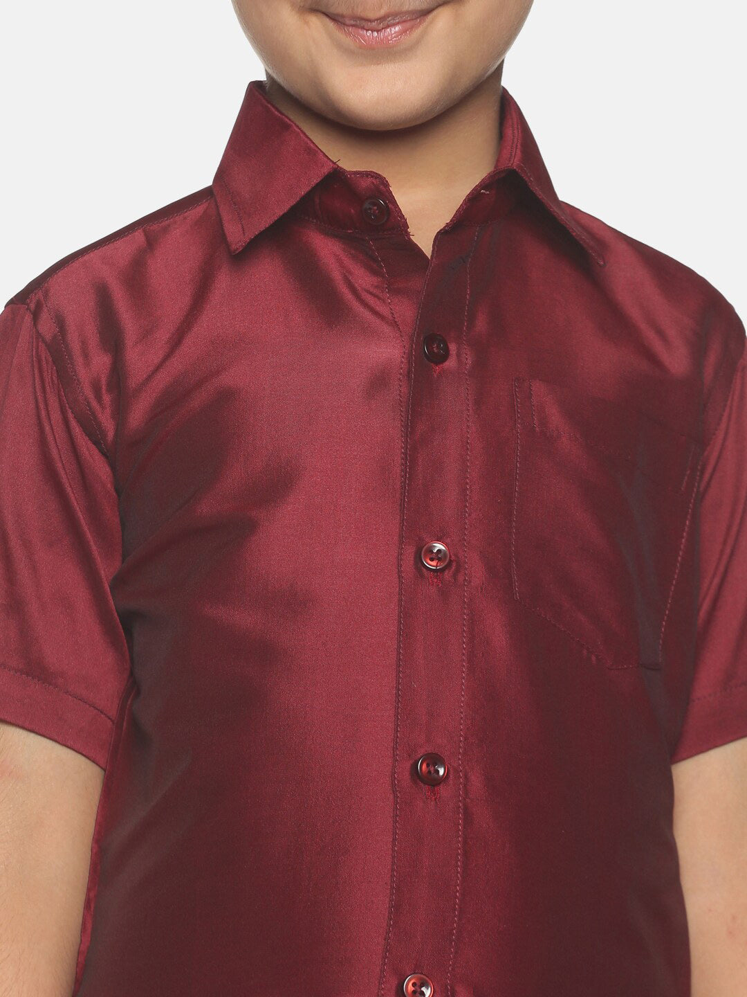 Sethukrishna Boys Maroon Shirt And Veshti Set - Distacart