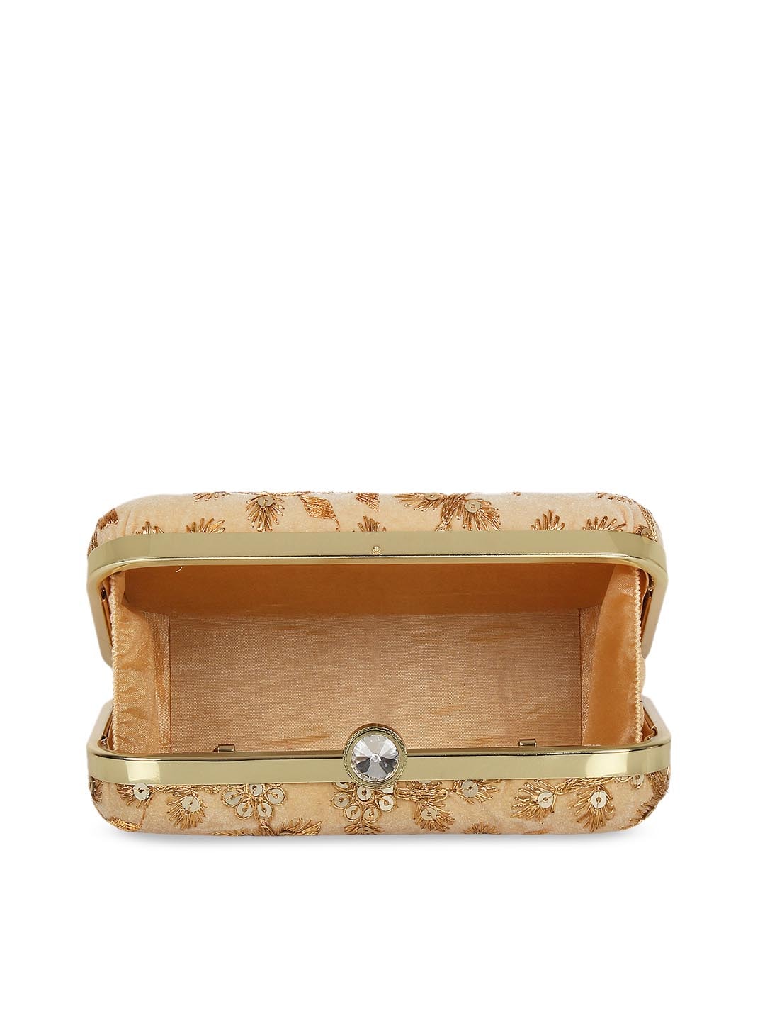 Anekaant Beige Embroidered Clutch - Distacart
