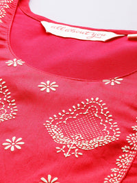 Thumbnail for All About You Ethnic Motifs Embroidered Chanderi Silk Kurta with Trousers - Distacart