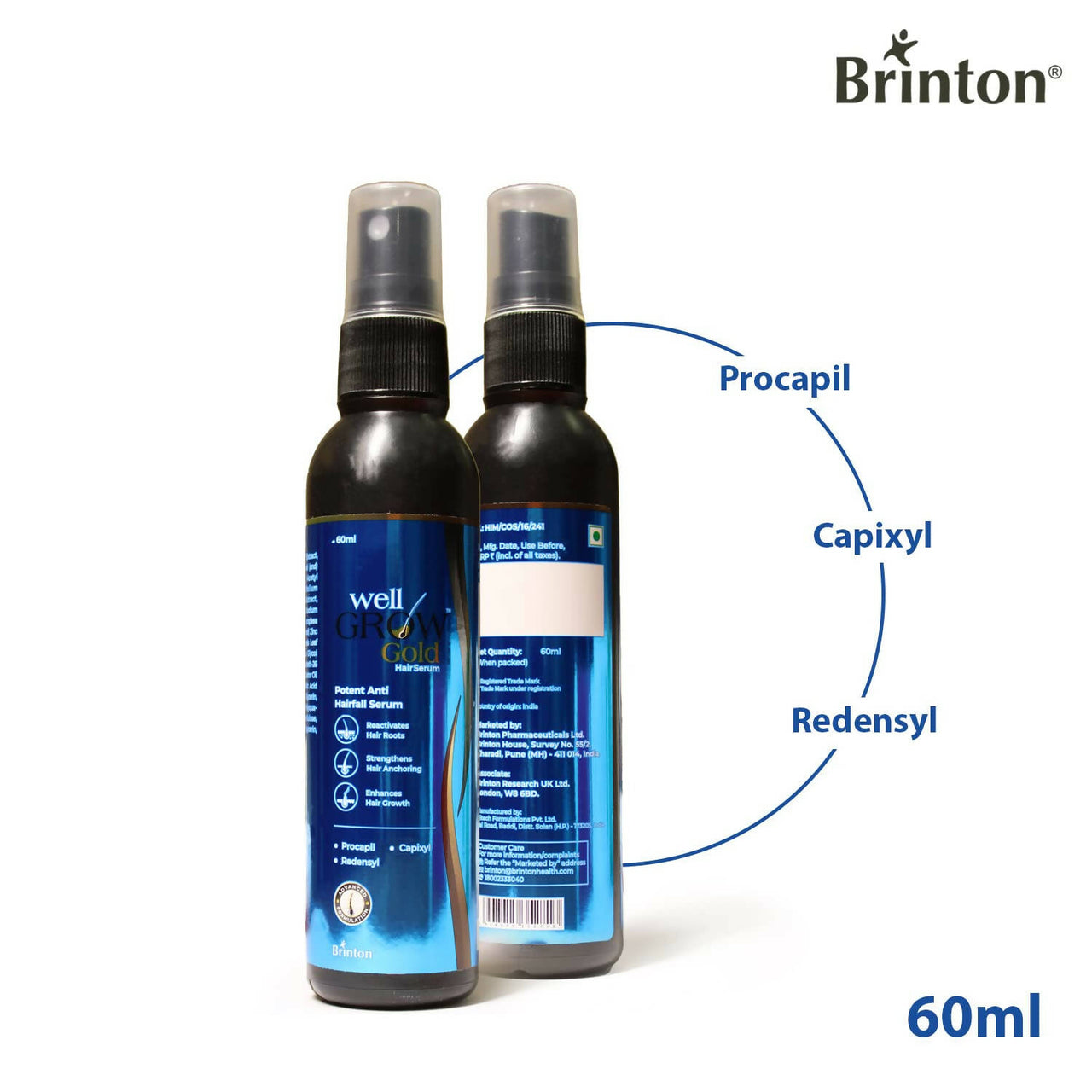 Brinton WellGrow Gold Hair Serum - Distacart