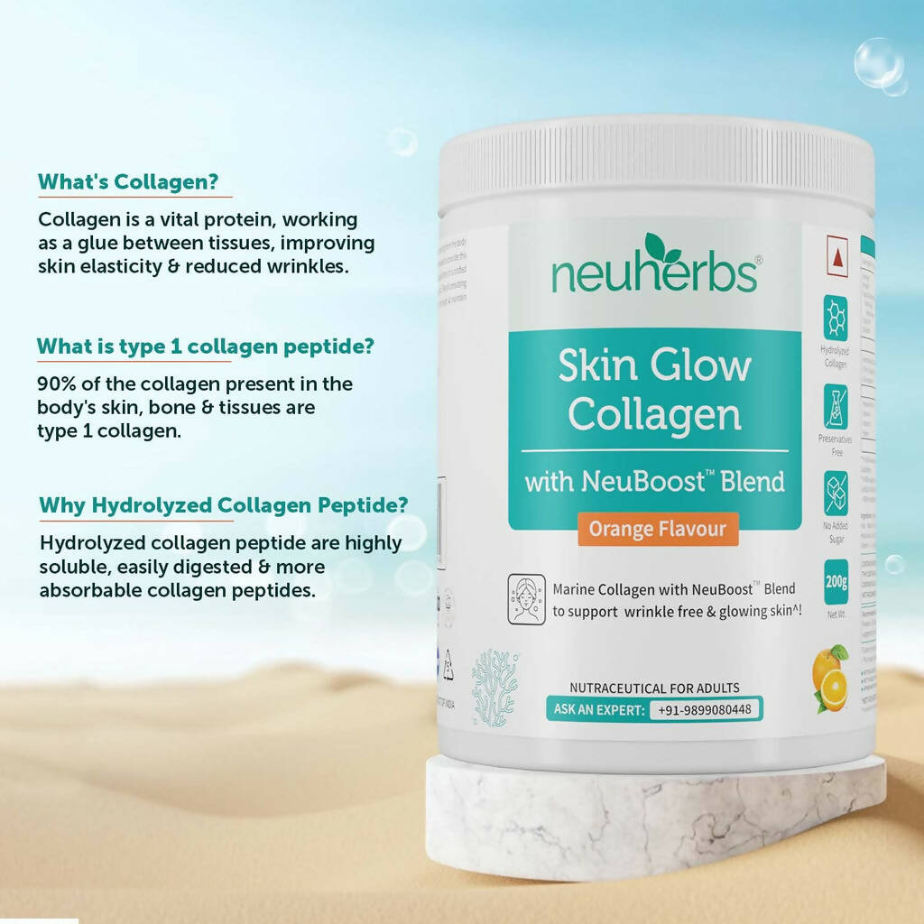 Neuherbs Skin Glow Collagen Powder with NeuBoost Blend - Distacart