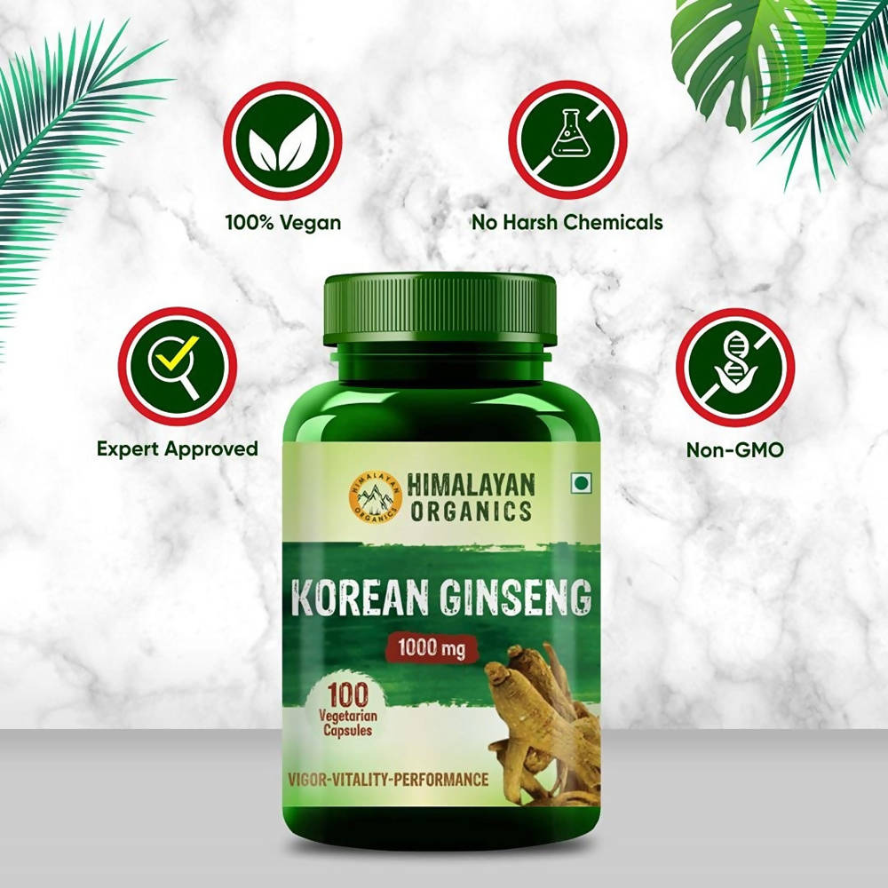  Korean Ginseng 1000 mg, Vigor-Vitality-Performance: 100 Vegetarian Capsules Online