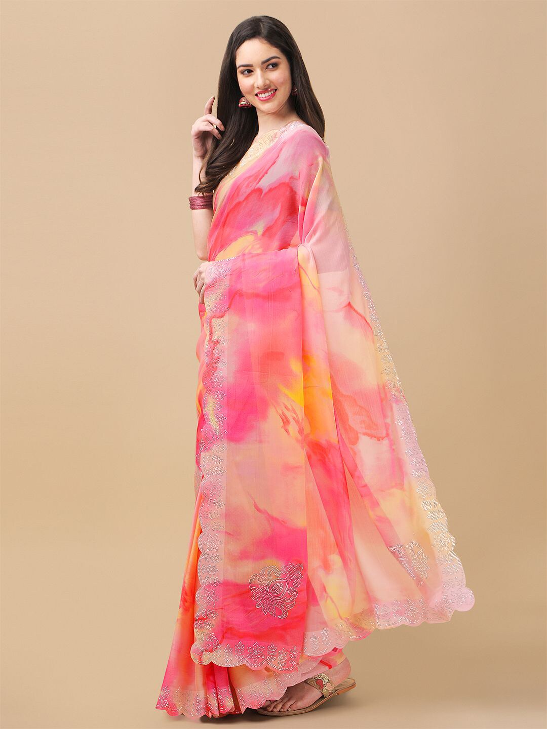 Buy Multicoloured Sarees for Women by KIMISHA Online | Ajio.com