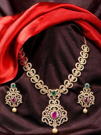 Thumbnail for Saraf RS Jewellery Gold-Plated Multi-Colored Jewellery Set - Distacart