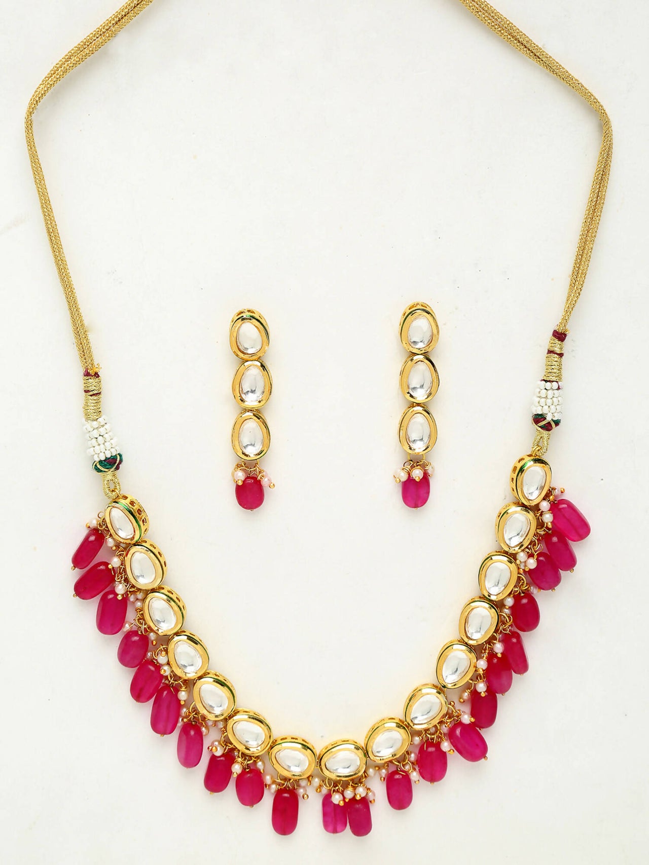 Kundan Choker With Earrings - Ruby Raang - Distacart