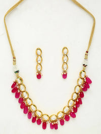 Thumbnail for Kundan Choker With Earrings - Ruby Raang - Distacart