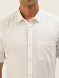 Thumbnail for Ramraj Cotton Mens Half Sleeve White Shirt Plus Size - Minister Cotton - Distacart